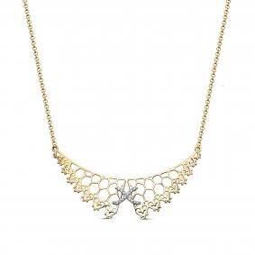 Колье из лимонного серебра KABAROVSKY K16-975-1081 с бриллиантом K16-975-1081 фото