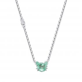 Серебряное колье KABAROVSKY K16-977-13300 с фианитом и бриллиантом K16-977-13300 фото