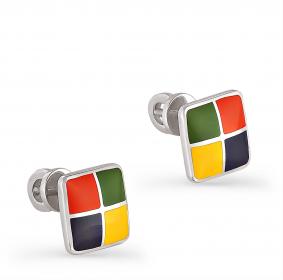 Серебряные серьги KABAROVSKY K2-006-0001 с эмалью K2-006-0001 фото