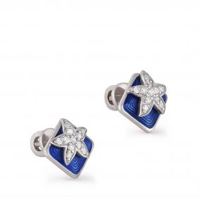 Серебряные серьги KABAROVSKY K2-008-8107 с эмалью и Swarovski K2-008-8107 фото