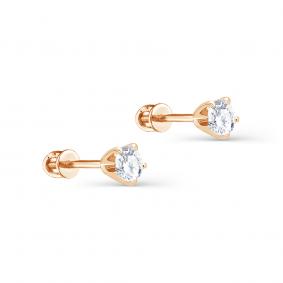 Золотые серьги KABAROVSKY K2-0119-1000 с бриллиантом K2-0119-1000 фото