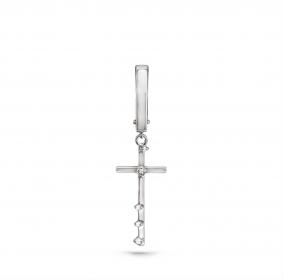 Серебряные серьги-кресты KABAROVSKY с фианитом K2-023-7900 K2-023-7900 фото