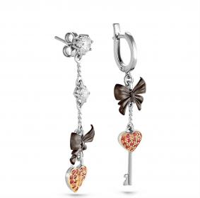 Серебряные серьги KABAROVSKY K2-026-0901 с Swarovski K2-026-0901 фото