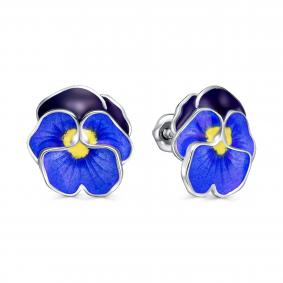 Серебряные серьги KABAROVSKY K2-027-0001 с эмалью K2-027-0001 фото
