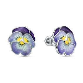 Серебряные серьги KABAROVSKY K2-027-0091 с эмалью K2-027-0091 фото