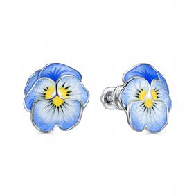 Серебряные серьги KABAROVSKY K2-027-0092 с эмалью K2-027-0092 фото