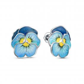 Серебряные серьги KABAROVSKY K2-027-0093 с эмалью K2-027-0093 фото