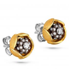 Серебряные серьги KABAROVSKY K2-034-7901 с фианитом K2-034-7901 фото