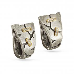 Серебряные серьги KABAROVSKY K2-035-1098 с бриллиантом K2-035-1098 фото