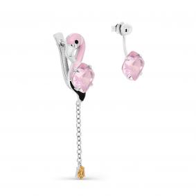 Серебряные серьги KABAROVSKY K2-063-50701 с цитрином, ситаллом и эмалью K2-063-50701 фото