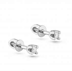 Серьги из белого золота KABAROVSKY K2-1004-1000 с бриллиантом K2-1004-1000 фото