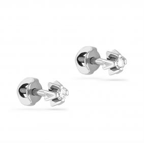Серьги из белого золота KABAROVSKY K2-1018-1000 с бриллиантом K2-1018-1000 фото