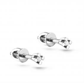 Серьги из белого золота KABAROVSKY K2-1026-1000 с бриллиантом K2-1026-1000 фото
