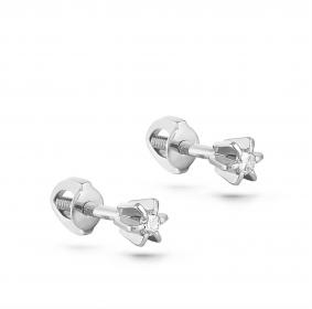 Серьги из белого золота KABAROVSKY K2-1027-1000 с бриллиантом K2-1027-1000 фото