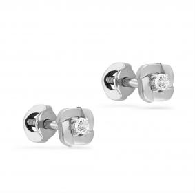 Серьги из белого золота KABAROVSKY K2-1031-1000 с бриллиантом K2-1031-1000 фото