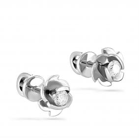 Серьги из белого золота KABAROVSKY K2-1050-1000 с бриллиантом K2-1050-1000 фото