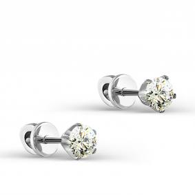 Серьги из белого золота KABAROVSKY K2-1061-9200 с бриллиантом K2-1061-9200 фото