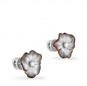 Серьги из белого золота KABAROVSKY K2-1072-1000 с бриллиантом K2-1072-1000 фото