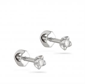 Серьги из белого золота KABAROVSKY K2-1074-1000 с бриллиантом K2-1074-1000 фото