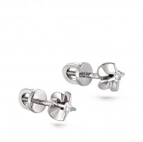 Серьги из белого золота KABAROVSKY K2-1075-1000 с бриллиантом K2-1075-1000 фото