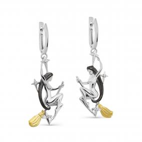 Серьги из лимонного серебра KABAROVSKY K2-108-7981 с фианитом K2-108-7981 фото