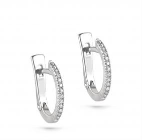Серьги из белого золота KABAROVSKY K2-1083-1000 с бриллиантом K2-1083-1000 фото
