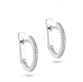 Серьги из белого золота KABAROVSKY K2-1084-1000 с бриллиантом K2-1084-1000 фото