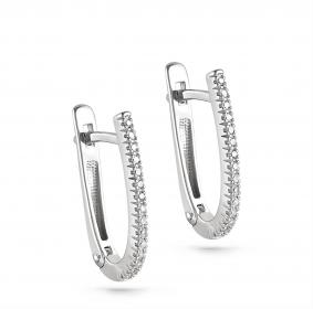 Серьги из белого золота KABAROVSKY K2-1085-1000 с бриллиантом K2-1085-1000 фото