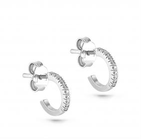 Серьги из белого золота KABAROVSKY K2-1086-1000 с бриллиантом K2-1086-1000 фото