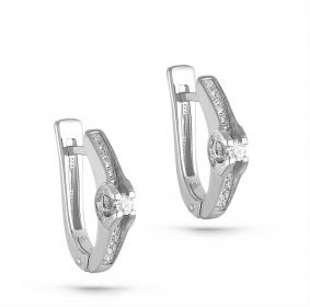 Серьги из белого золота KABAROVSKY K2-1088-1000 с бриллиантом K2-1088-1000 фото