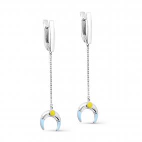 Серебряные серьги KABAROVSKY K2-109-0001 с эмалью K2-109-0001 фото