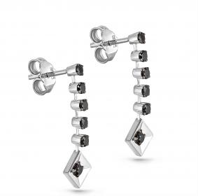 Серьги из белого золота KABAROVSKY K2-1090-2000 с чёрным бриллиантом K2-1090-2000 фото