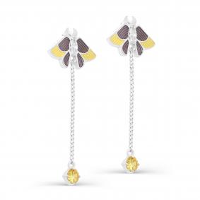 Серебряные серьги KABAROVSKY K2-110-7901 с фианитом и эмалью K2-110-7901 фото