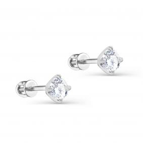 Серьги из белого золота KABAROVSKY K2-1114-1000 с бриллиантом K2-1114-1000 фото