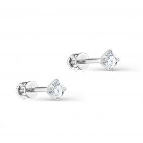 Серьги из белого золота KABAROVSKY K2-1117-1000 с бриллиантом K2-1117-1000 фото