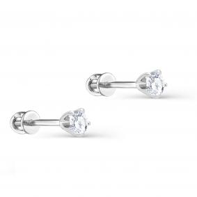 Серьги из белого золота KABAROVSKY K2-1121-1000 с бриллиантом K2-1121-1000 фото