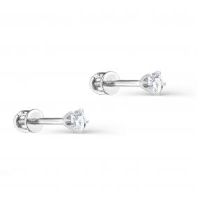 Серьги из белого золота KABAROVSKY K2-1122-1000 с бриллиантом K2-1122-1000 фото