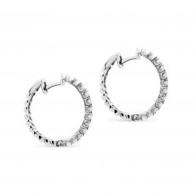 Серьги из белого золота KABAROVSKY K2-1145-1000 с бриллиантом K2-1145-1000 фото