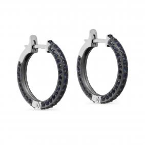 Серьги из белого золота KABAROVSKY K2-1167-1100 с сапфиром K2-1167-1100 фото