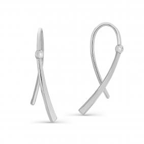 Серьги из белого золота KABAROVSKY K2-1168-1000 с бриллиантом K2-1168-1000 фото