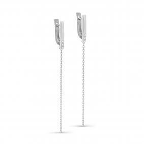 Серьги из белого золота KABAROVSKY K2-1172-1000 с бриллиантом K2-1172-1000 фото