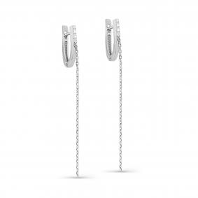 Серьги из белого золота KABAROVSKY K2-1173-1000 с бриллиантом K2-1173-1000 фото