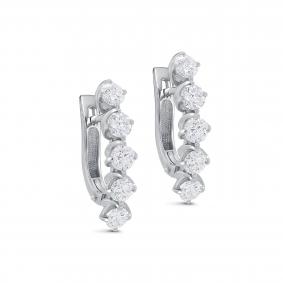 Серьги из белого золота KABAROVSKY K2-1184-1000 с бриллиантом K2-1184-1000 фото