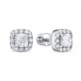 Серьги из белого золота KABAROVSKY K2-1203-14300 с бриллиантом выращенным K2-1203-14300 фото