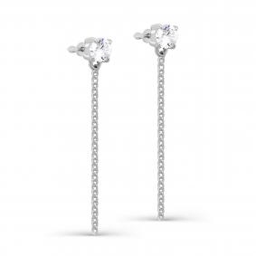 Серебряные серьги KABAROVSKY K2-133-7900 с фианитом K2-133-7900 фото