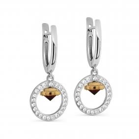 Серебряные серьги KABAROVSKY K2-148-0187 с фианитом K2-148-0187 фото