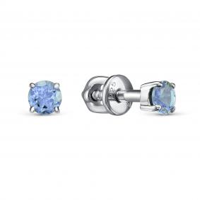 Серебряные серьги KABAROVSKY K2-203-10000 с танзанитом K2-203-10000 фото