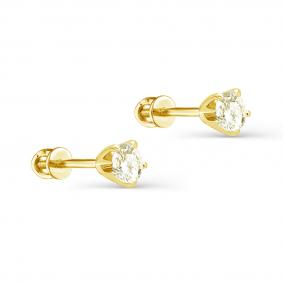 Серьги из лимонного золота KABAROVSKY K2-2119-9200 с бриллиантом K2-2119-9200 фото