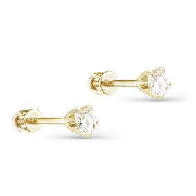 Серьги из лимонного золота KABAROVSKY K2-2120-9200 с бриллиантом K2-2120-9200 фото