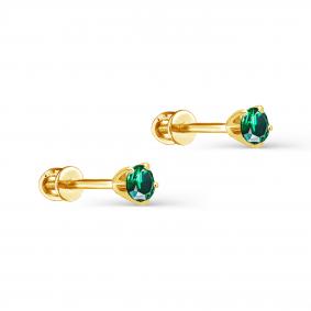 Серьги из лимонного золота KABAROVSKY K2-2121-1200 с изумрудом K2-2121-1200 фото